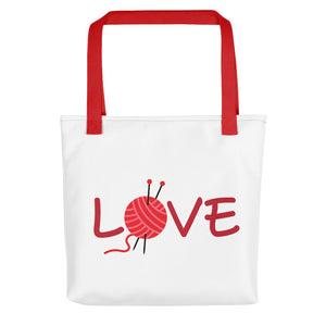 Love Knitting Tote bag