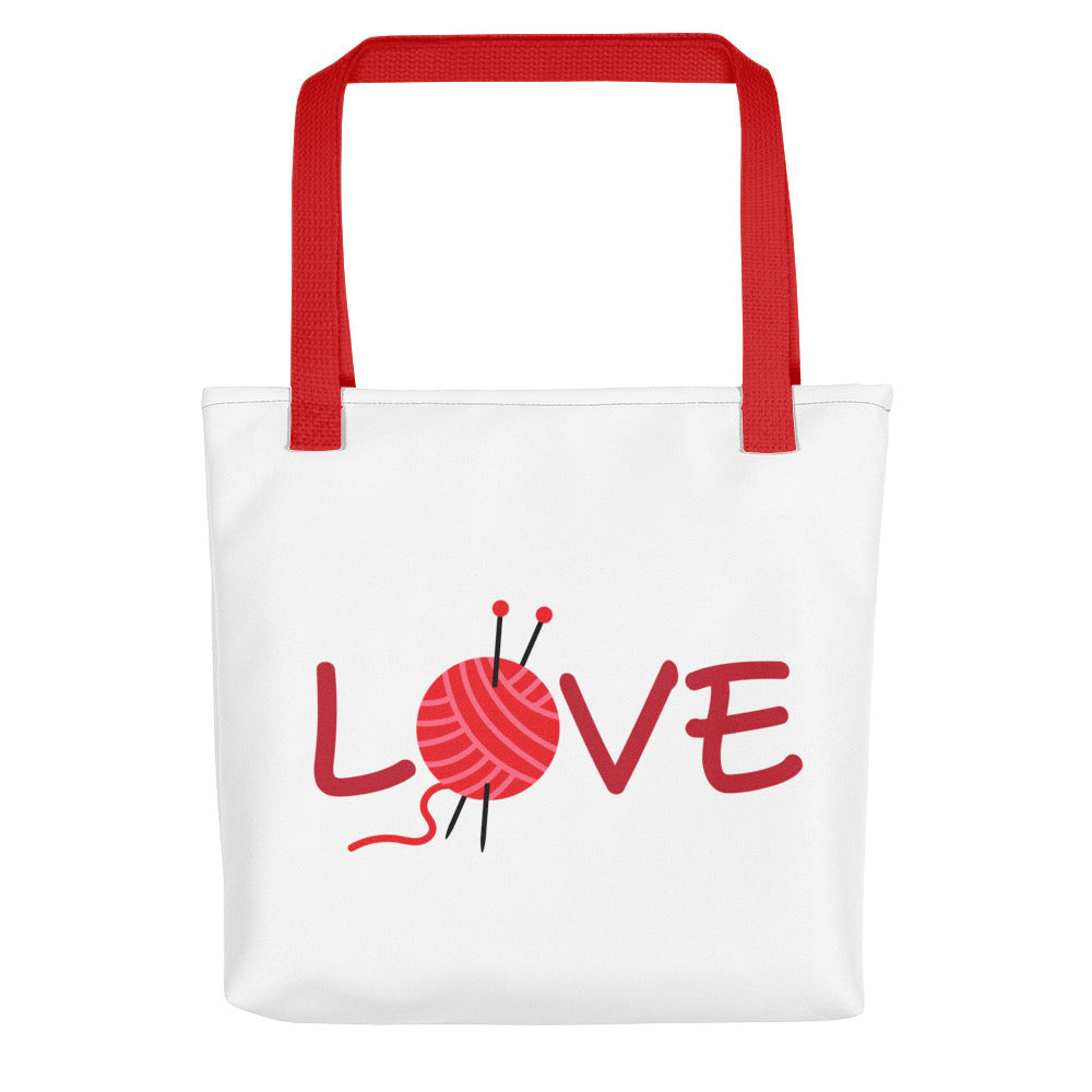 Love Knitting Tote bag