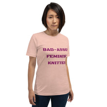 Load image into Gallery viewer, Bad-Assed Feminist Knitter Short-Sleeve Unisex T-Shirt