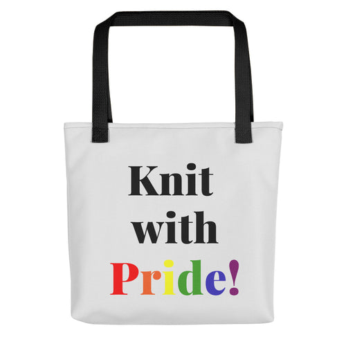 Knit with Pride! Tote bag